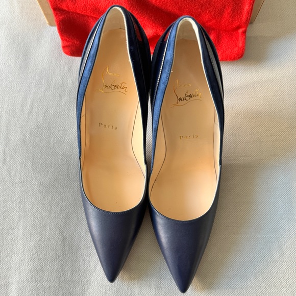 NWT❤️Christian Louboutin❤️Super Pump 100 Patent, Nappa, Suede Mix Heels - Picture 6 of 14
